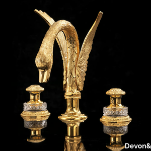 SWAN - 3 hole countertop washbasin mixer _ Devon&Devon