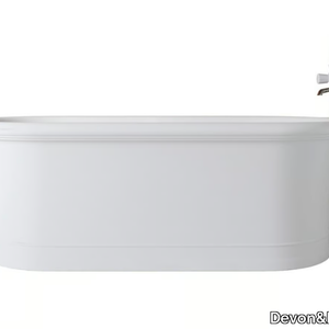 CELINE WHITE - Freestanding oval White Tec Plus bathtub _ Devon&Devon