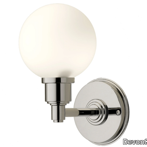 DOVER - Satin glass and brass wall lamp for bathroom _ Devon&Devon