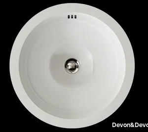 BABYLON - Undermount round ceramic washbasin _ Devon&Devon