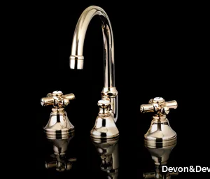 CITY - 3 hole countertop washbasin mixer _ Devon&Devon