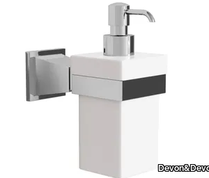 TIME - Ceramic amd brass Bathroom soap dispenser _ Devon&Devon