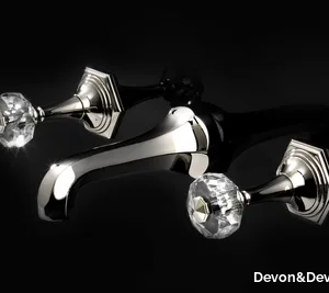 GEMSTONE - Wall-mounted 3 hole washbasin tap _ Devon&Devon