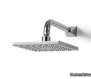 TIME - Wall-mounted brass overhead shower with arm _ Devon&Devon