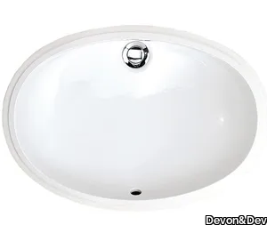 WHITE - Undermount oval washbasin _ Devon&Devon