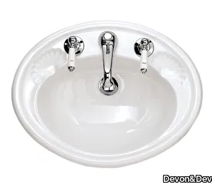 WINDSOR - Inset oval washbasin _ Devon&Devon
