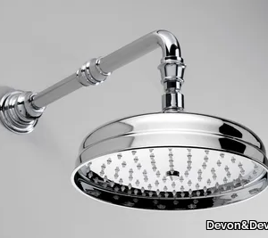 Overhead shower - Wall-mounted round brass overhead shower _ Devon&Devon