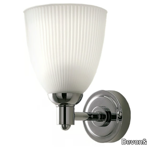 JULIA - Glass and brass wall lamp for bathroom _ Devon&Devon