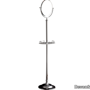 SINGLE - Tilting brass mirror with shelf _ Devon&Devon