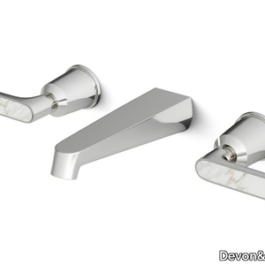 TWENTIES - 3 hole wall-mounted washbasin tap _ Devon&Devon