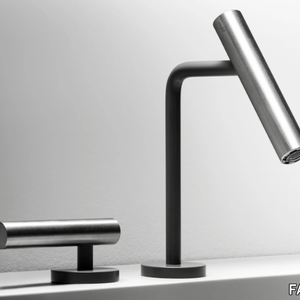 CILINDRO - 2 hole countertop stainless steel washbasin tap _ FALPER