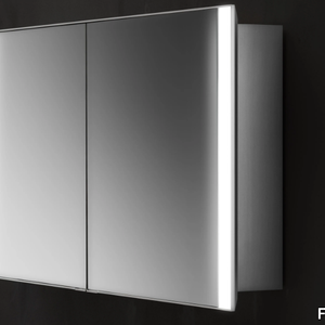 QUATTRO.ZERO - Mirror with cabinet with integrated lighting _ FALPER