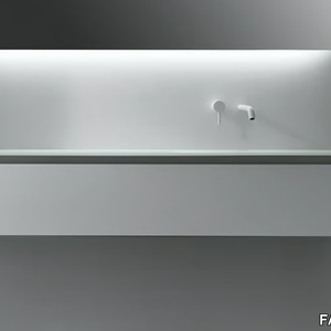 EDGE - Satin glass vanity unit _ FALPER