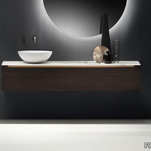 EDGE - Single wall-mounted vanity unit with drawers _ FALPER