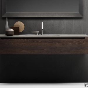 EDGE - Single wall-mounted vanity unit with drawers _ FALPER