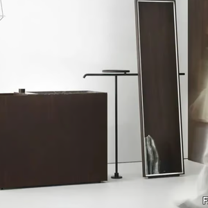 MA - Floor-standing solid wood and marble vanity unit _ FALPER