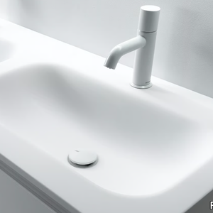 FRESH - Ceramilux® washbasin with integrated countertop _ FALPER