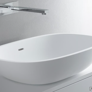 SCOOP - Countertop oval Cristalplant® washbasin _ FALPER