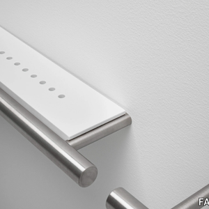 CILINDRO - Stainless steel towel rack / bathroom wall shelf _ FALPER