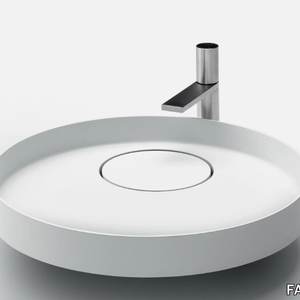 ECCENTRICO - Countertop round Cristalplant® washbasin _ FALPER