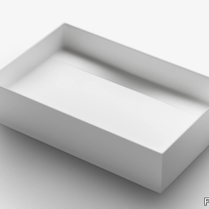FONTANA WF1 - Countertop rectangular Cristalplant® washbasin _ FALPER