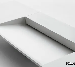 ARC - Cristalplant® washbasin with integrated countertop _ FALPER