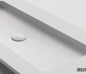 EXTREME FLAT - Cristalplant® washbasin with integrated countertop _ FALPER