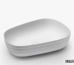 HANDMADE D5N - Countertop oval Ceramilux® washbasin _ FALPER