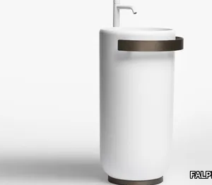 HOMEY - Freestanding round Cristalplant® washbasin _ FALPER