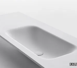 ROUND SOFT - Cristalplant® washbasin with integrated countertop _ FALPER