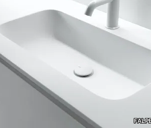 ROUNDLUX - Ceramilux® washbasin with integrated countertop _ FALPER