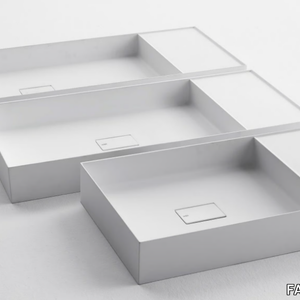QUATTRO.ZERO – D8H - Rectangular Ceramilux® washbasin _ FALPER