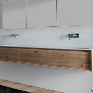 SHAPE EVO - Double wall-mounted vanity unit with drawers _ FALPER