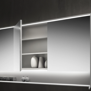 SHAPE EVO - Mirror with cabinet with integrated lighting _ FALPER