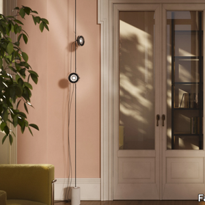 BUNGEE F64 - LED swivel fabric pendant lamp _ Fabbian