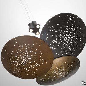 LENS F46 3x - LED metal pendant lamp _ Fabbian