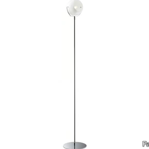 BELUGA WHITE - Adjustable chrome plated floor lamp _ Fabbian