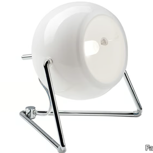 BELUGA WHITE - Adjustable chrome plated table lamp _ Fabbian