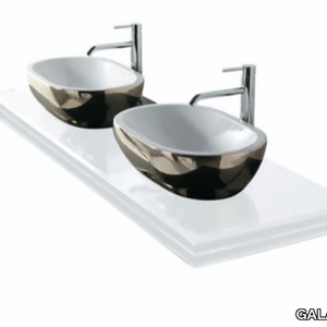 MIDAS - Double glass washbasin countertop _ GALASSIA