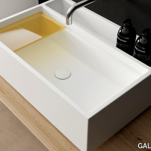 NEXT 70 - Wall-mounted rectangular ceramic washbasin _ GALASSIA