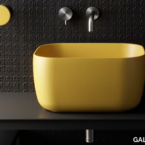 LOLA - Countertop rectangular ceramic washbasin _ GALASSIA