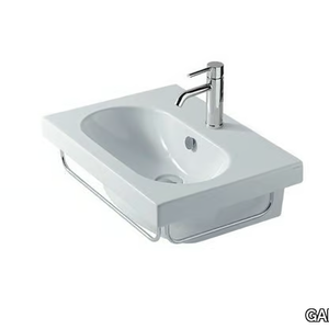 EDEN - 60 CM - Wall-mounted ceramic washbasin with towel rail _ GALASSIA