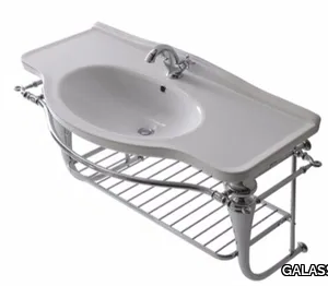 ETHOS 110 - Wall-mounted chromed brass vanity unit _ GALASSIA