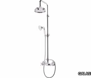 ETHOS - Wall-mounted shower panel with overhead shower _ GALASSIA