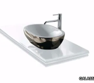 MIDAS - Single glass washbasin countertop _ GALASSIA