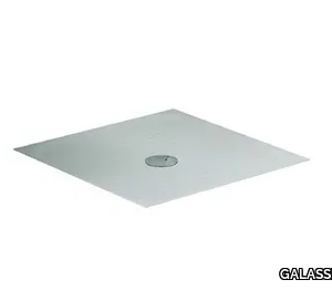 ACQUARIO - Flush fitting square ceramic shower tray _ GALASSIA