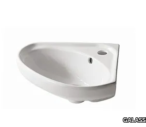 LISBONA - Wall-mounted ceramic Public washbasin _ GALASSIA