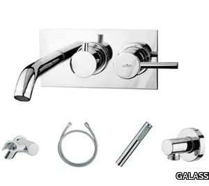 MEG11 5447 - Wall-mounted bathtub mixer with hand shower _ GALASSIA
