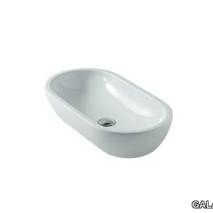 M2 - 70 CM - Countertop oval ceramic washbasin _ GALASSIA