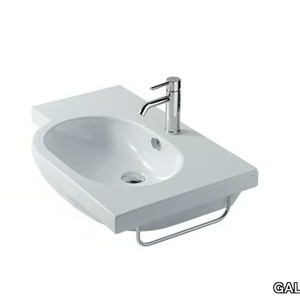M2 - 75 CM SX - Wall-mounted ceramic washbasin _ GALASSIA